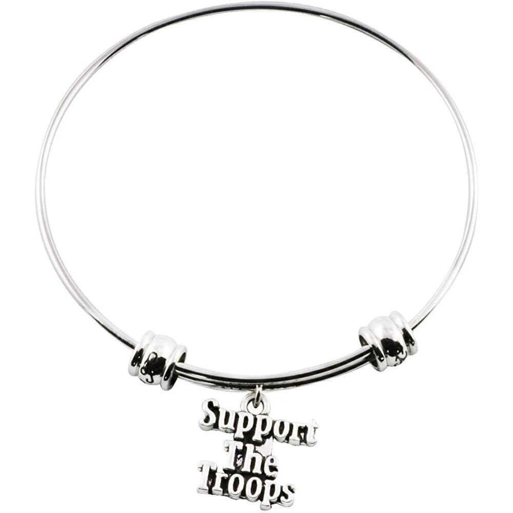 Support The Troops Army Marine Navy Bangle Bracelet Jewelry